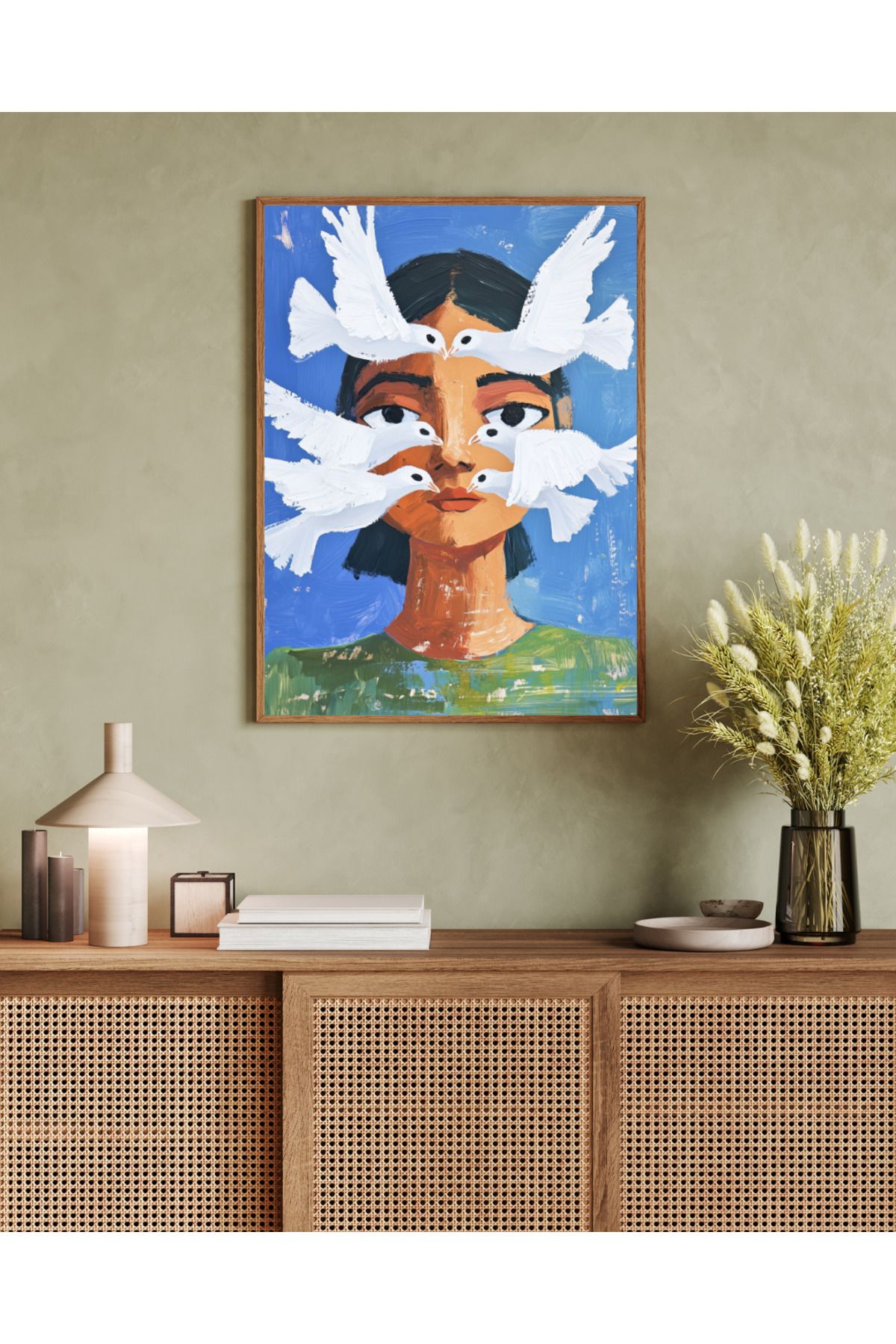 woodhomeworks tek parça salon ofis dekor tablo