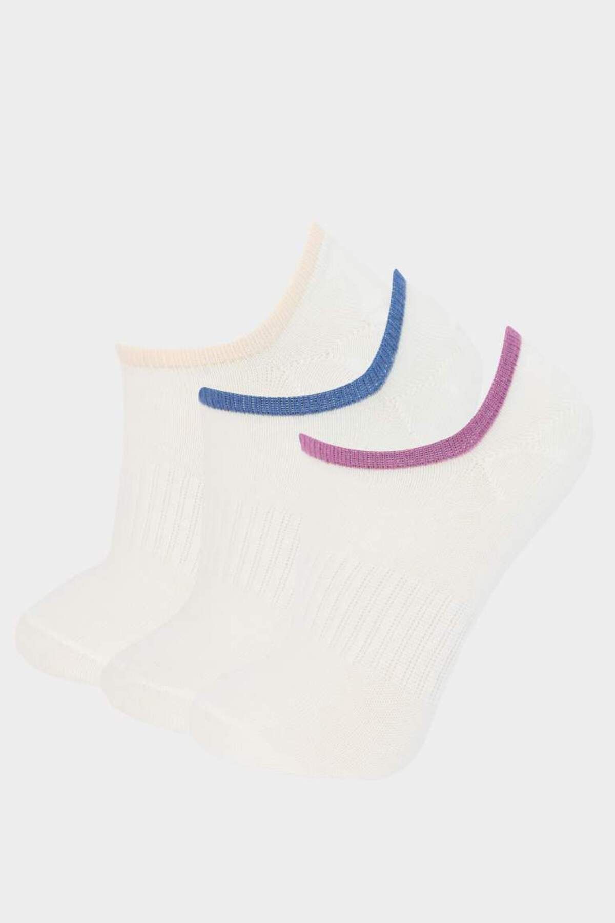 DeFacto Yeni Sezon Kadın 3'lü Pamuklu Sneaker Çorap