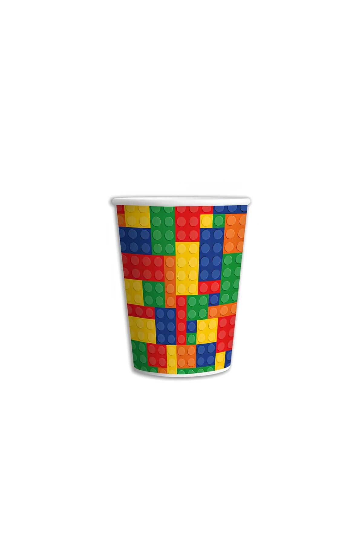 DOĞABEREN LegoTemalı Bardak Karton Doğum Günü Bardağı 8'li