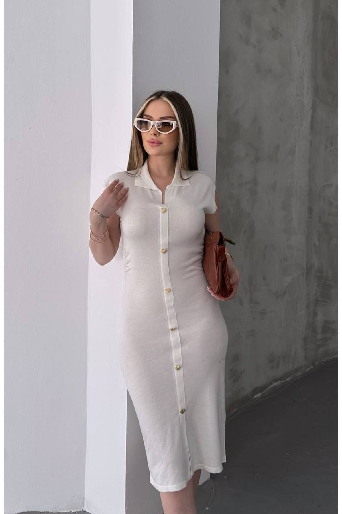 Abalı Yeni sezon triko elbise , pamuklu, souğuk yumuşak ip, bardise model