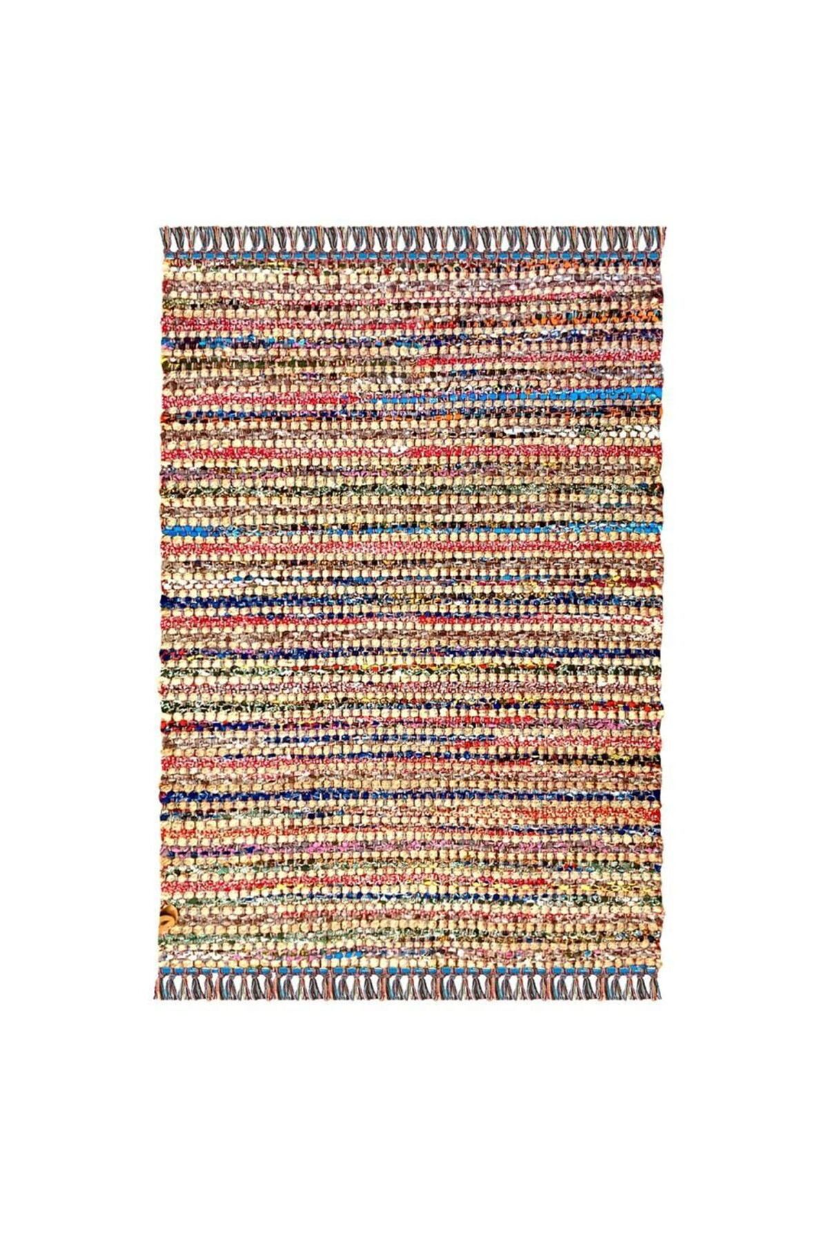 MATMEL Home D42 Bolero Jüt Örgü Halı - Renkli - 120x180 cm