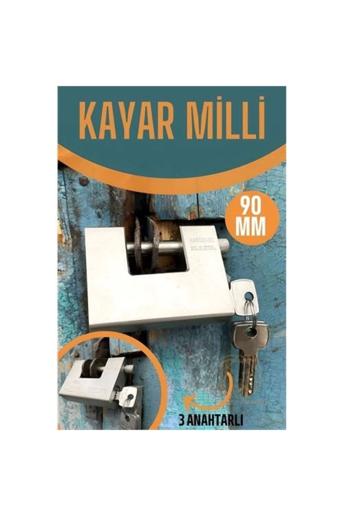 OurStyles Çelik Kayar Milli Asma Kilit 90 - Göz Alıcı Tasarım