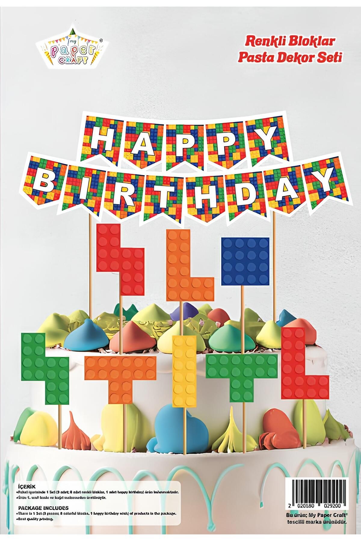 DOĞABEREN LEGO TEMALI ÖZEL KESİM PASTA DEKOR SETİ