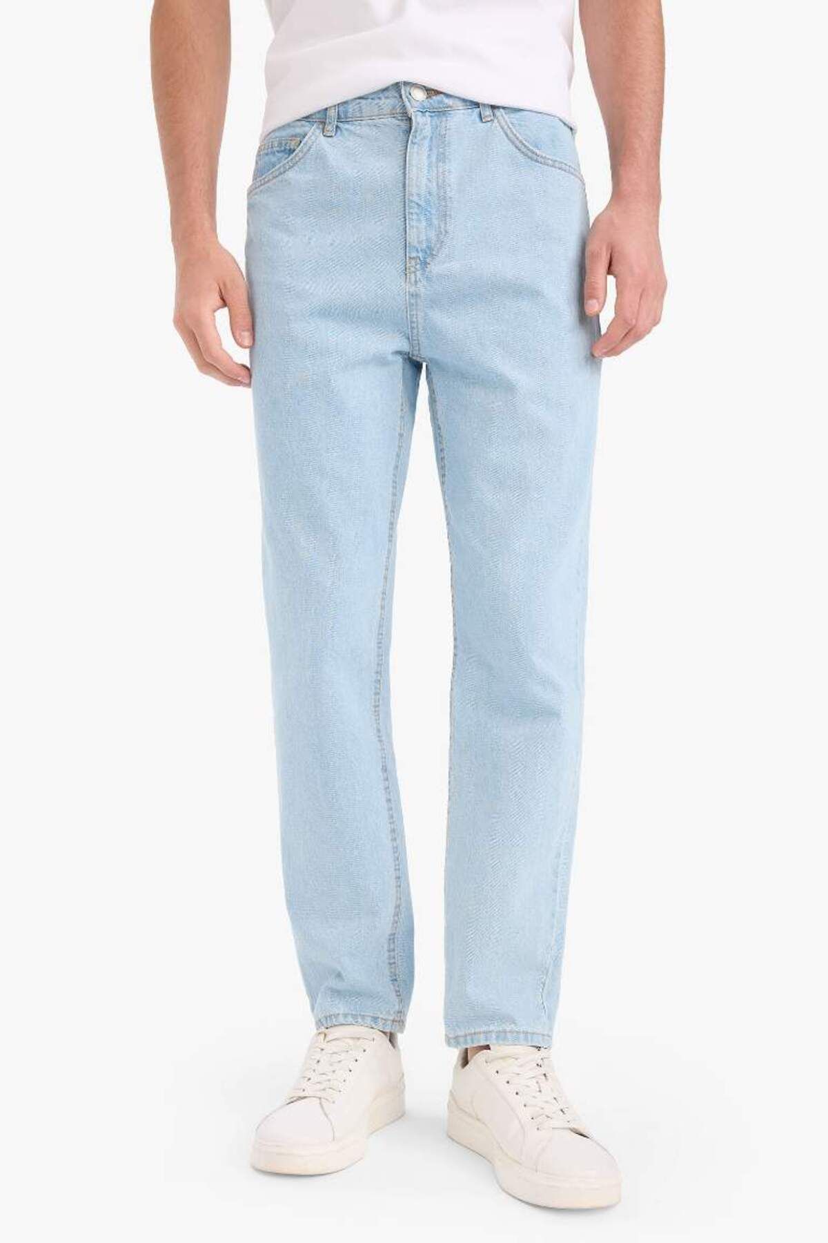 DeFacto Yeni Sezon %100 Pamuk 90's Slim Fit Dar Kalıp Yüksek Bel Dar Paça Jean Pantolon