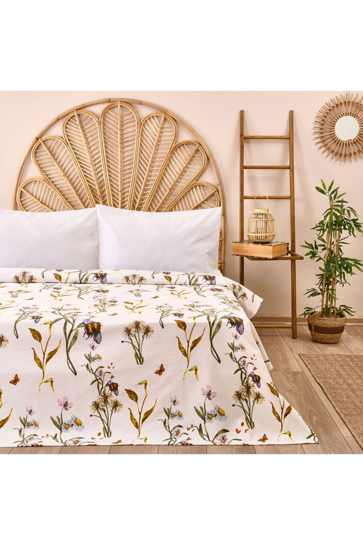 ASPARTAM Acacia Çift Kişilik Pike - Beyaz - 200x220 cm