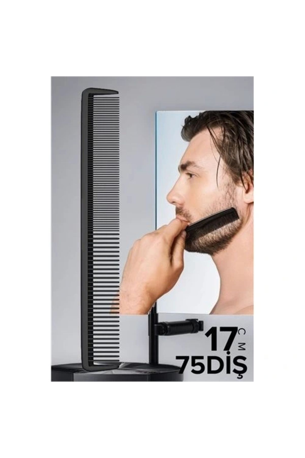 OurStyles Elize İnce Uzun Sakal Bıyık Tarağı