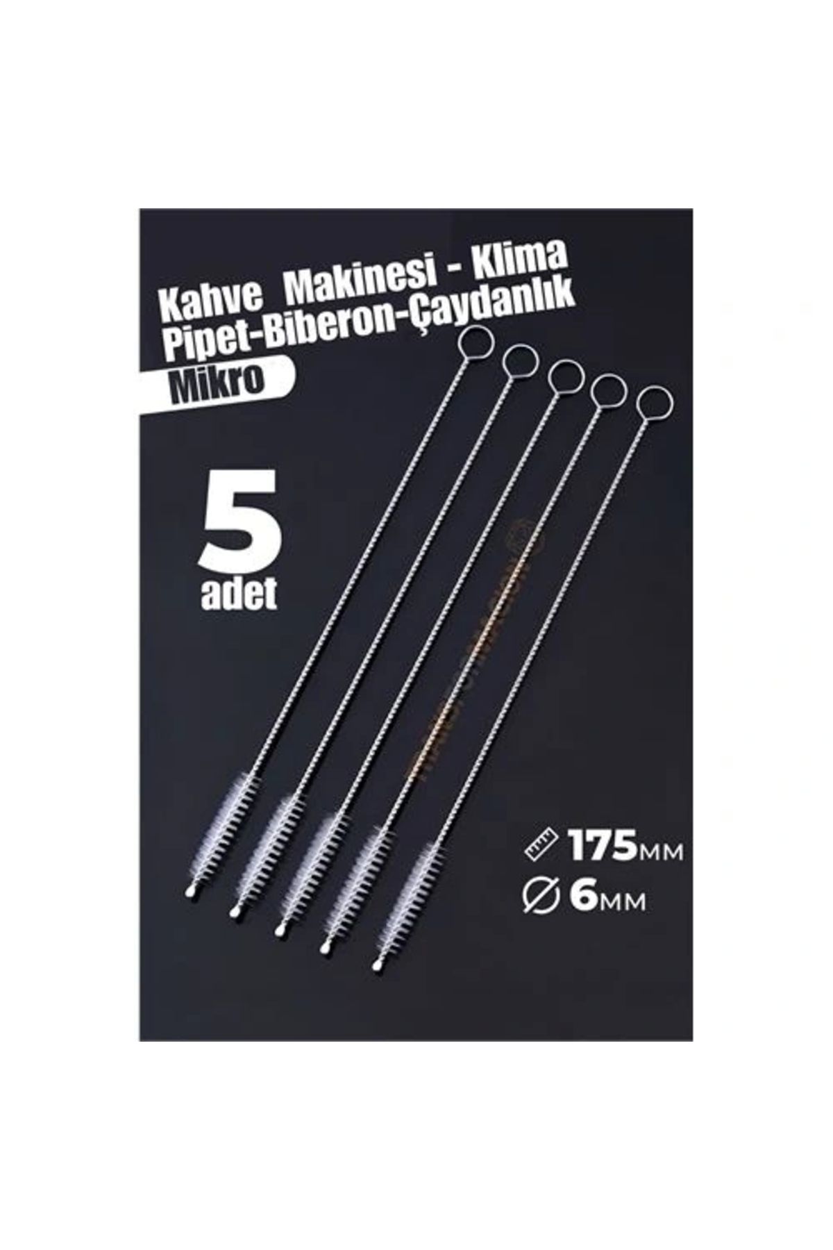 OurStyles Mikro Fırça Klima Biberon Pipet Fırçası 5 Adet