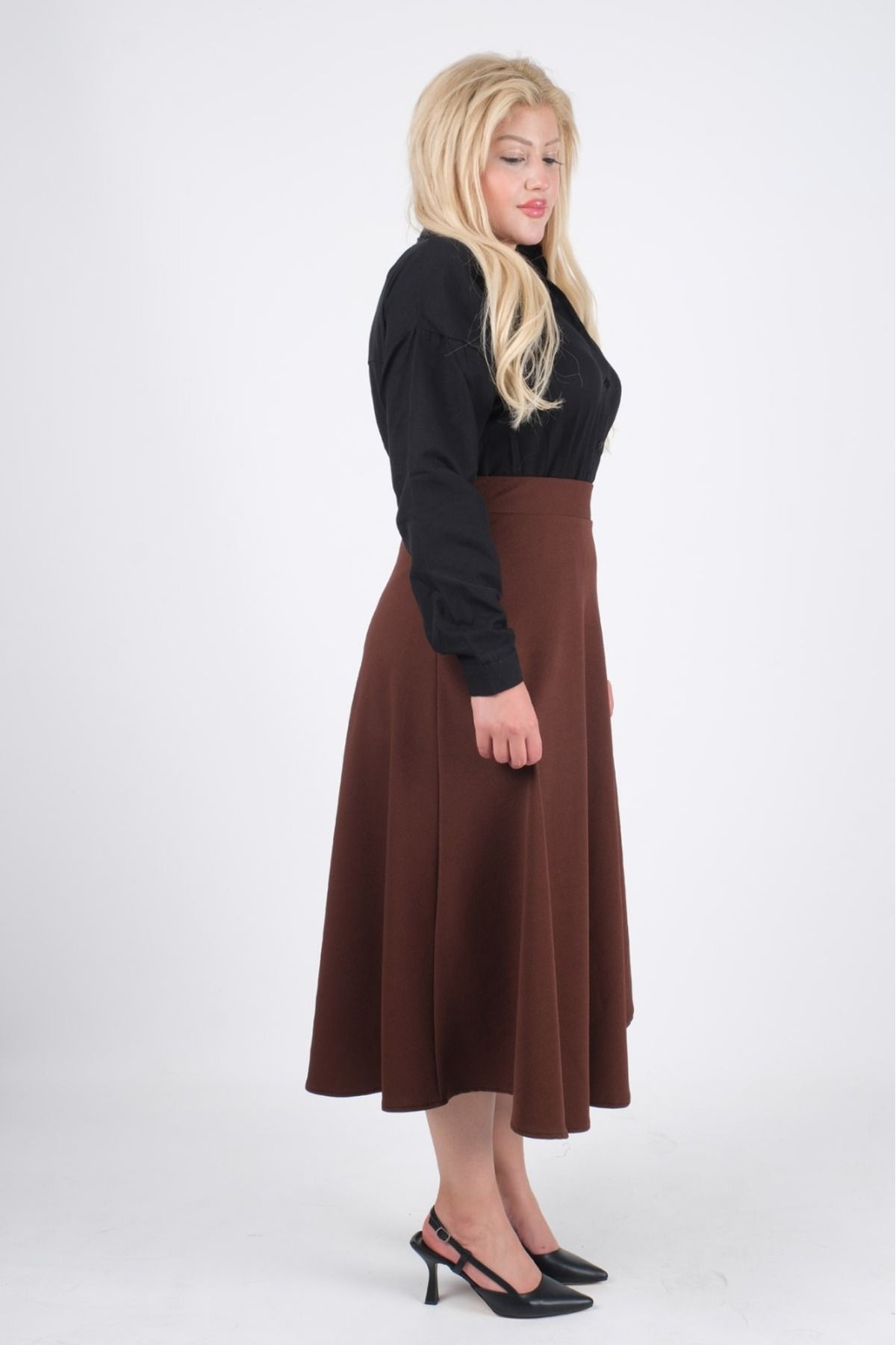 MODA Kahverengi Örme Etek