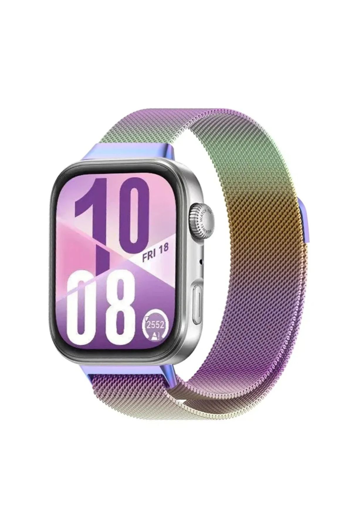 MMPSHOP Huawei Watch Fit 4 / Fit 4 Pro Uyumlu Metal Hasır Örgü Manyetik Kordon Kayış