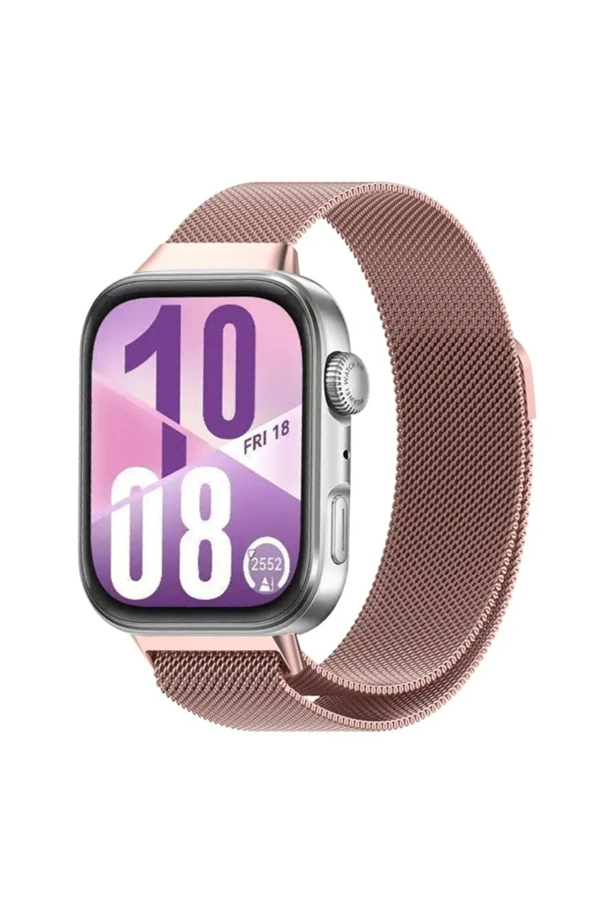 MMPSHOP Huawei Watch Fit 4 / Fit 4 Pro Uyumlu Metal Hasır Örgü Manyetik Kordon Kayış