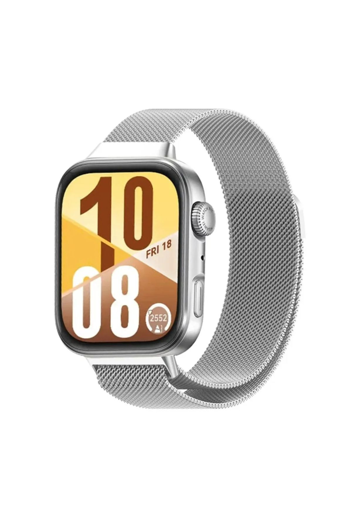 MMPSHOP Huawei Watch Fit 4 / Fit 4 Pro Uyumlu Metal Hasır Örgü Manyetik Kordon Kayış