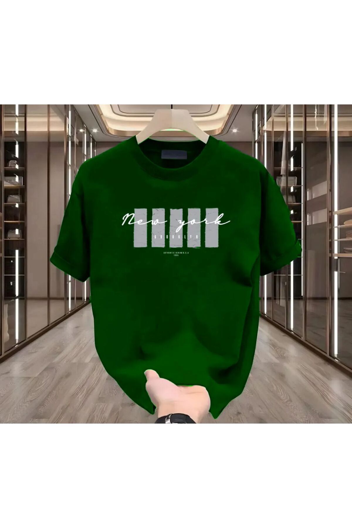 Man New York X Baskılı T-SHİRT