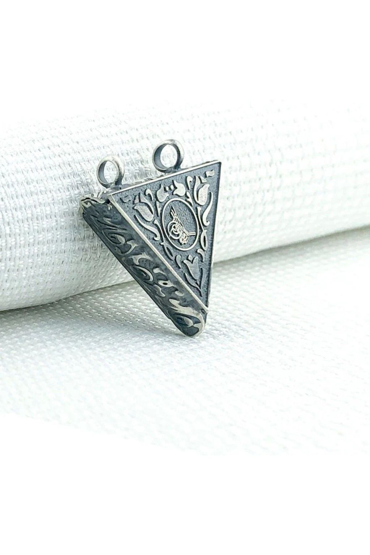 shop Osmanlı TugralıGul Desenli Muska Kabi 925 Ayar Gümüş Erkek Kolye