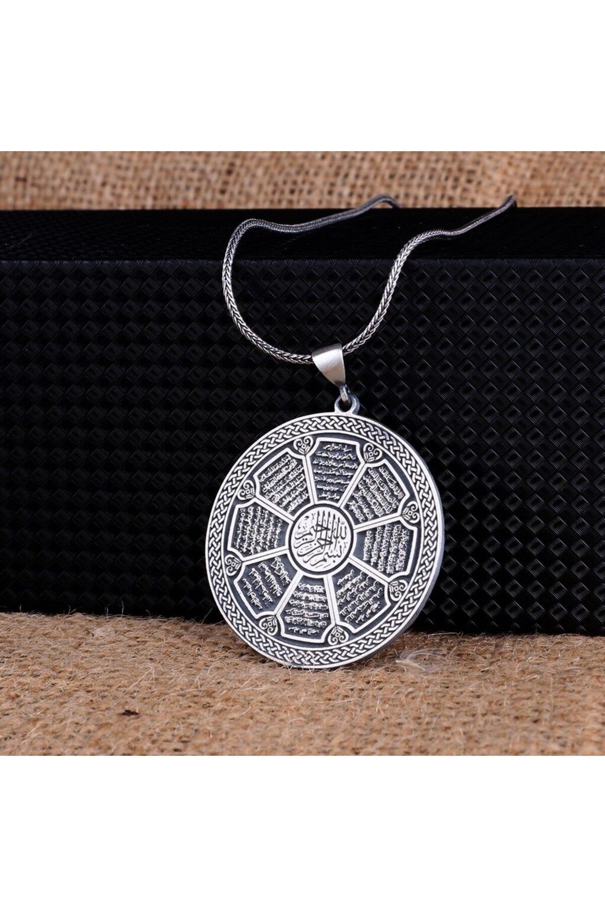 shop Koruma Duaları Yazılı 925 Ayar Gümüş Erkek Kolye