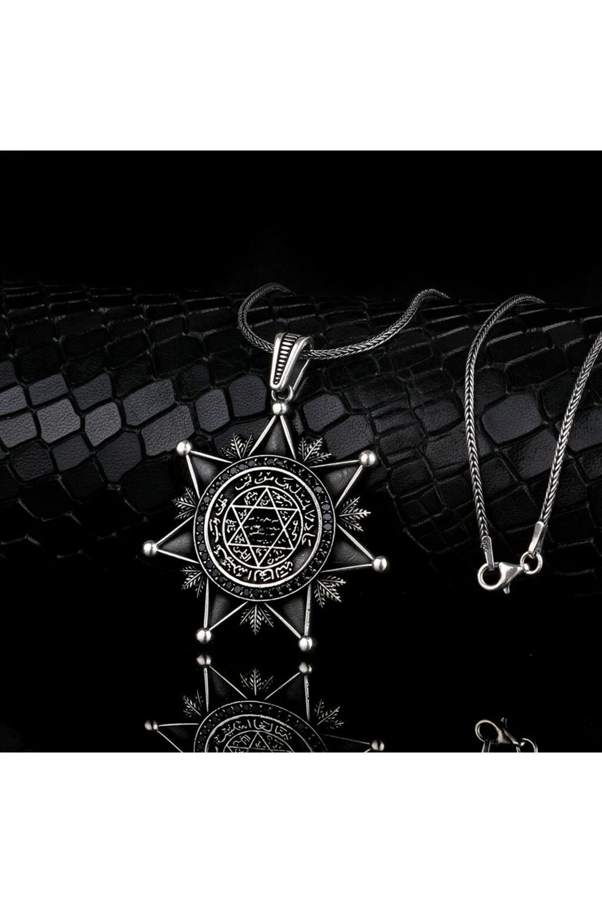 shop Madalyon Süleyman Mührü 925 Ayar Gümüş Erkek Kolye