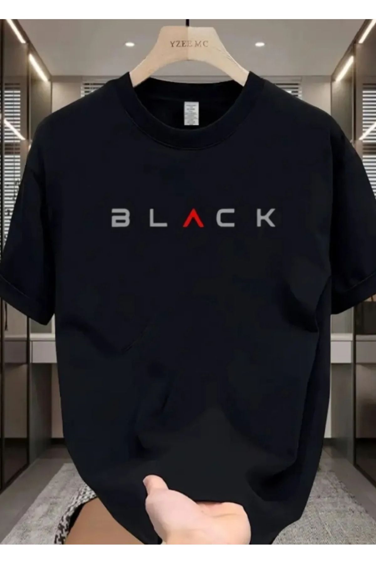 Man Unisex Bisiklet Yaka Oversize T-Shirt