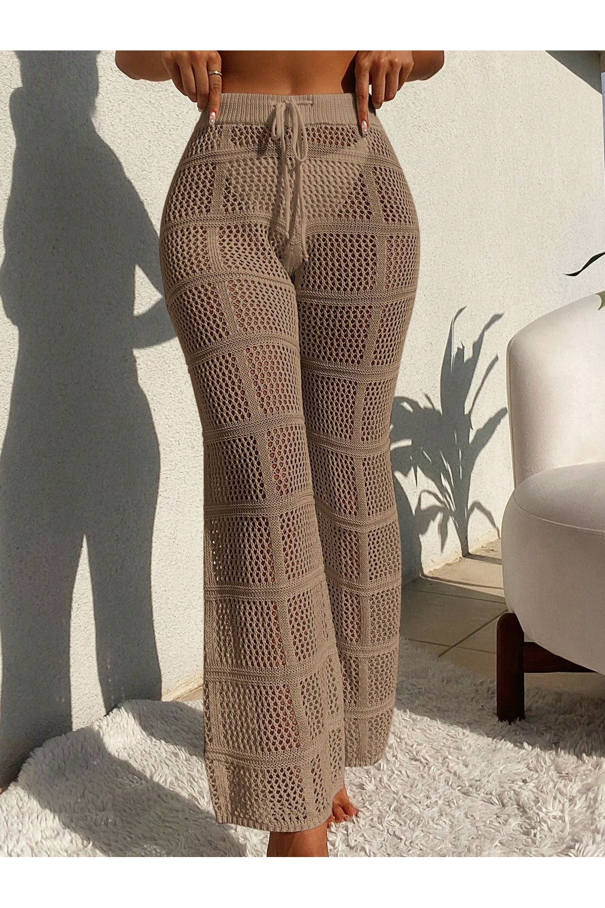 moda mh Premium Örgü Pareo Pantolon