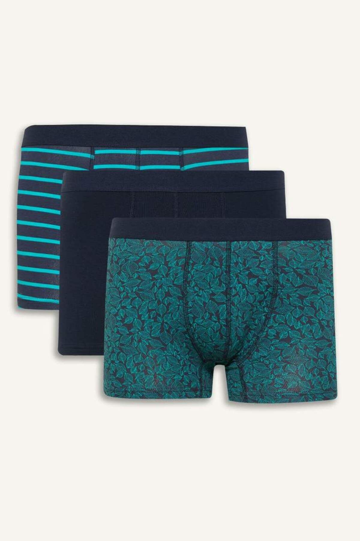 DeFacto Yeni Sezon Regular Fit Çizgili 3'lü Boxer