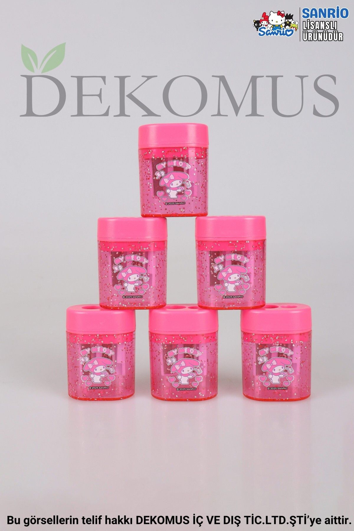 MY MELODY DEKOMUS İLE YENİ SEZON LİSANSLI MY MELODY" 2 ADET " ÇİFT BIÇAKLI OVAL KALEMTRAŞ