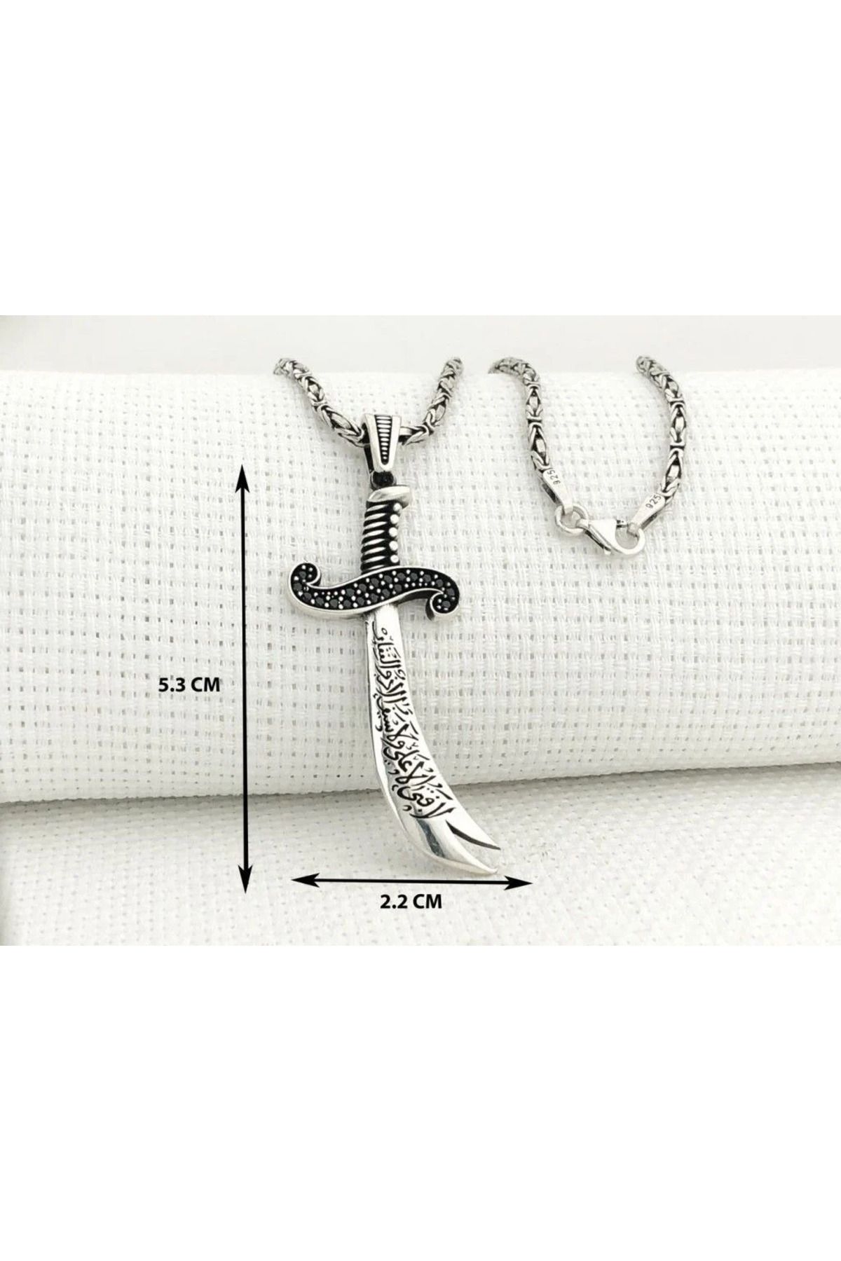 shop Zulfikar La Feta İlla Ali La Seyfe İila Zulfikar Kral Zincir 925 Ayar Gümüş Erkek Kolye