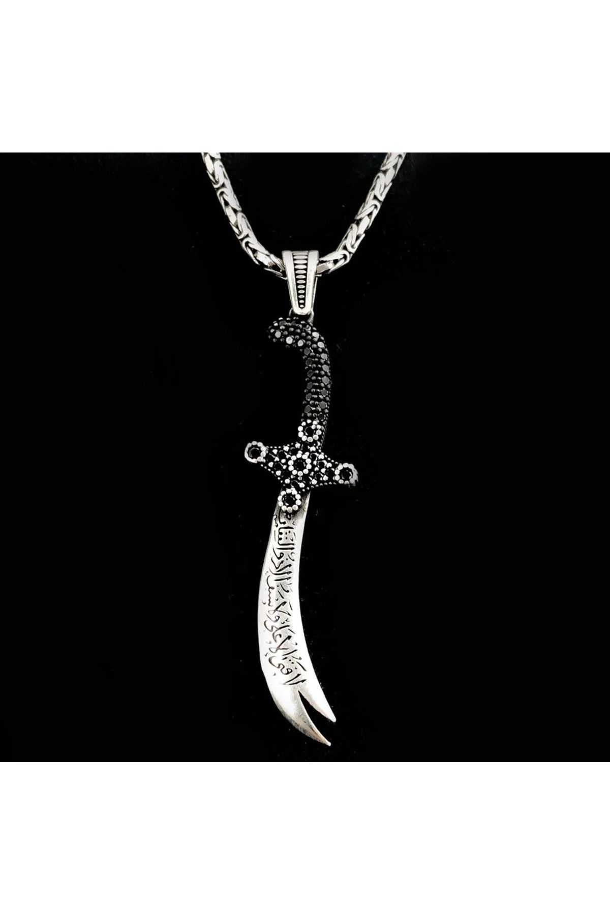 shop Zulfikar La Feta İlla Ali La Seyfe İila Zulfikar Kral Zincir 925 Ayar Gümüş Erkek Kolye