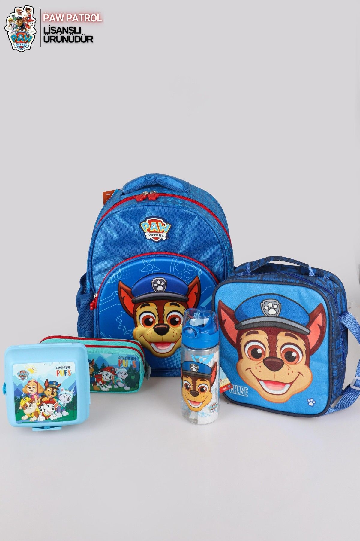PAW PATROL YENİ SEZON LİSANSLI PAW PATROL OKULDA MACERA KOLEKSİYONU OKUL,BESLENME VE KALEM ÇANTASI İLE MATARA V