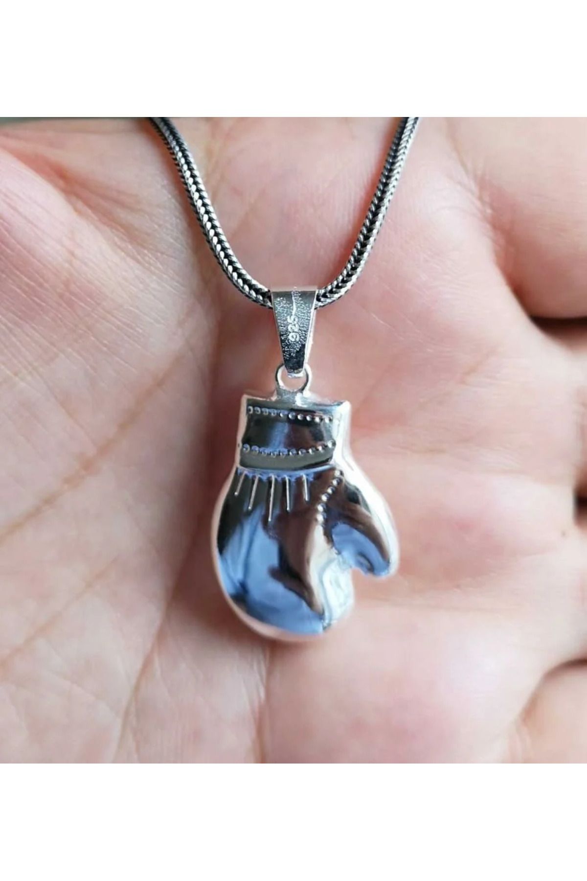 shop Boks Eldiveni 925 Ayar Gümüş Erkek Kolye