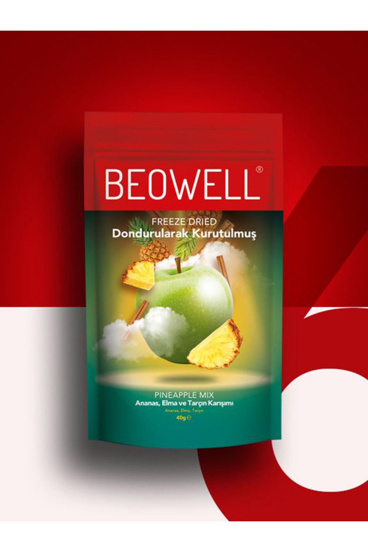 BEOWELL Pineapple Mix 6'lı Set – Freeze Dried Dondurularak Kurutulmuş Meyve Karışımı