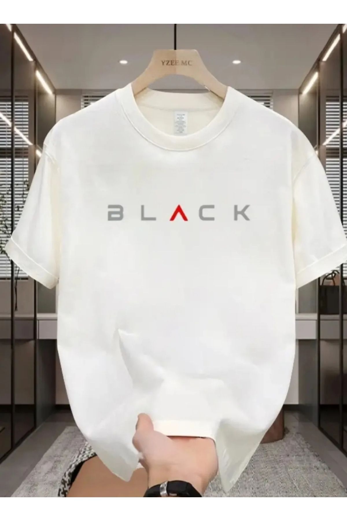 Man Unisex Bisiklet Yaka Oversize T-Shirt