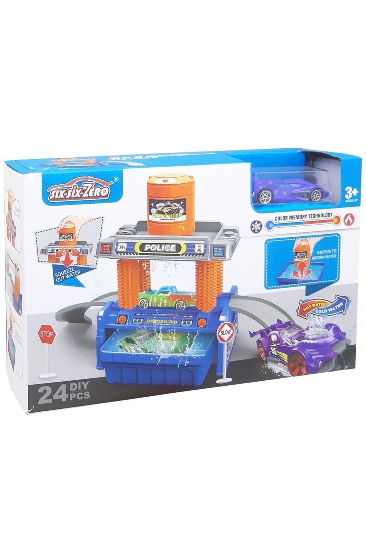 TRUST STORE Garajlı Araba Yıkama Seti Car Wash Seti 24 PARÇA MAVİ