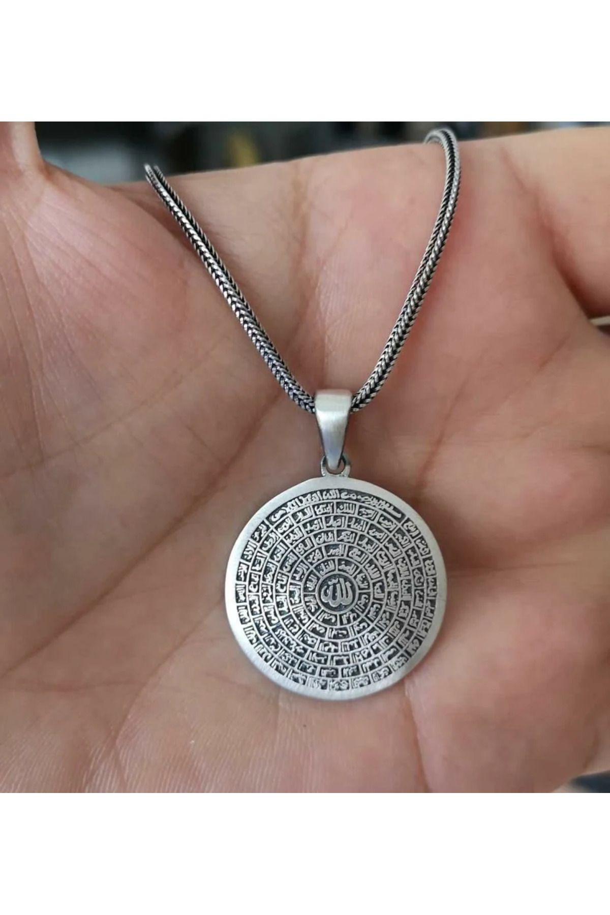 shop Husna Esma ul 925 Ayar Gümüş Erkek Kolye
