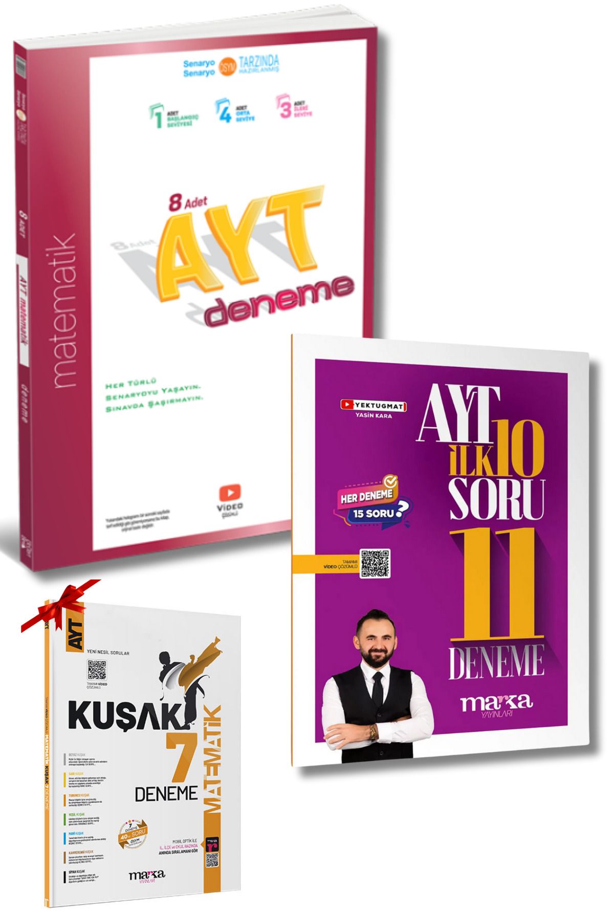Üç Dört Beş Yayıncılık Üç Dört Beş Yayınları Ayt 8'li Matematik Deneme ve İlk 10 Soru Matematik Deneme + HEDİYE (3 KİTAP)