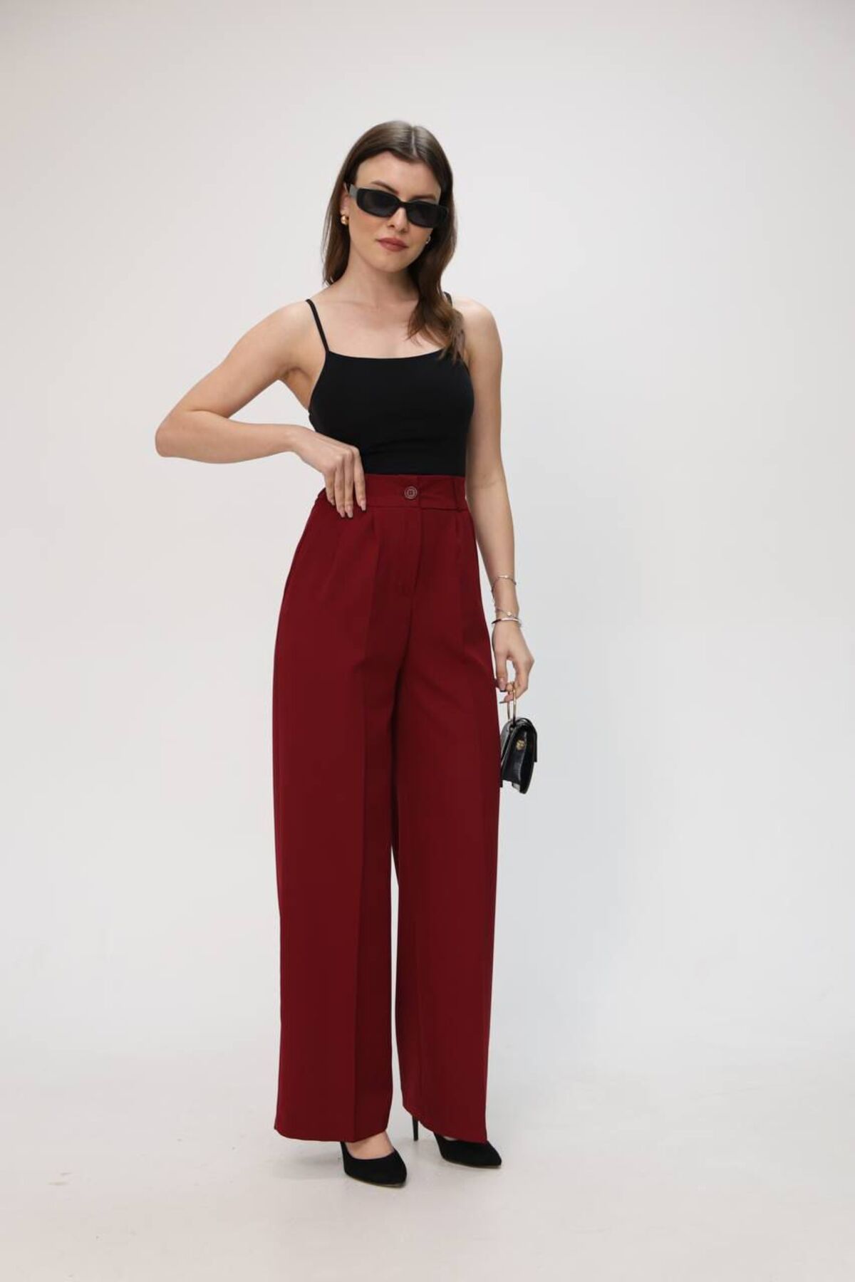 RENK RENK OUTLET 1134 PALAZZO LASTİKLİ PANTOLON