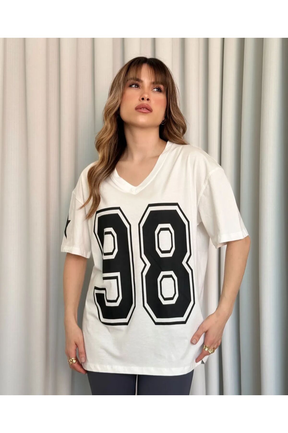 RENK RENK OUTLET YL93 98 BSK V YAKA TSHIRT