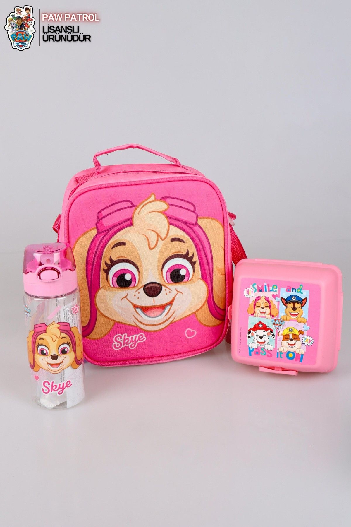 PAW PATROL YENİ SEZON LİSANSLI PAW PATROL OKULDA MACERA KOLEKSİYONU BESLENME ÇANTASI ,500 ML MATARA VE 2 KATLI