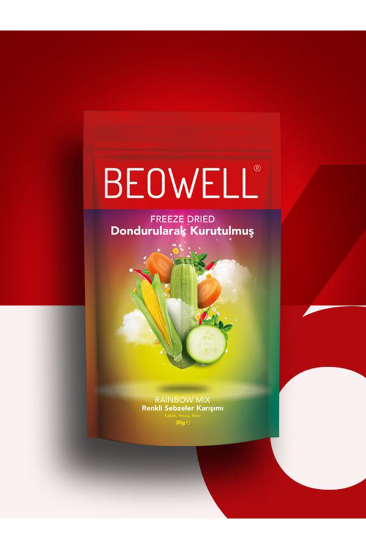 BEOWELL Rainbow Mix 6'lı Set– Freeze Dried Dondurularak Kurutulmuş Renkli Sebze