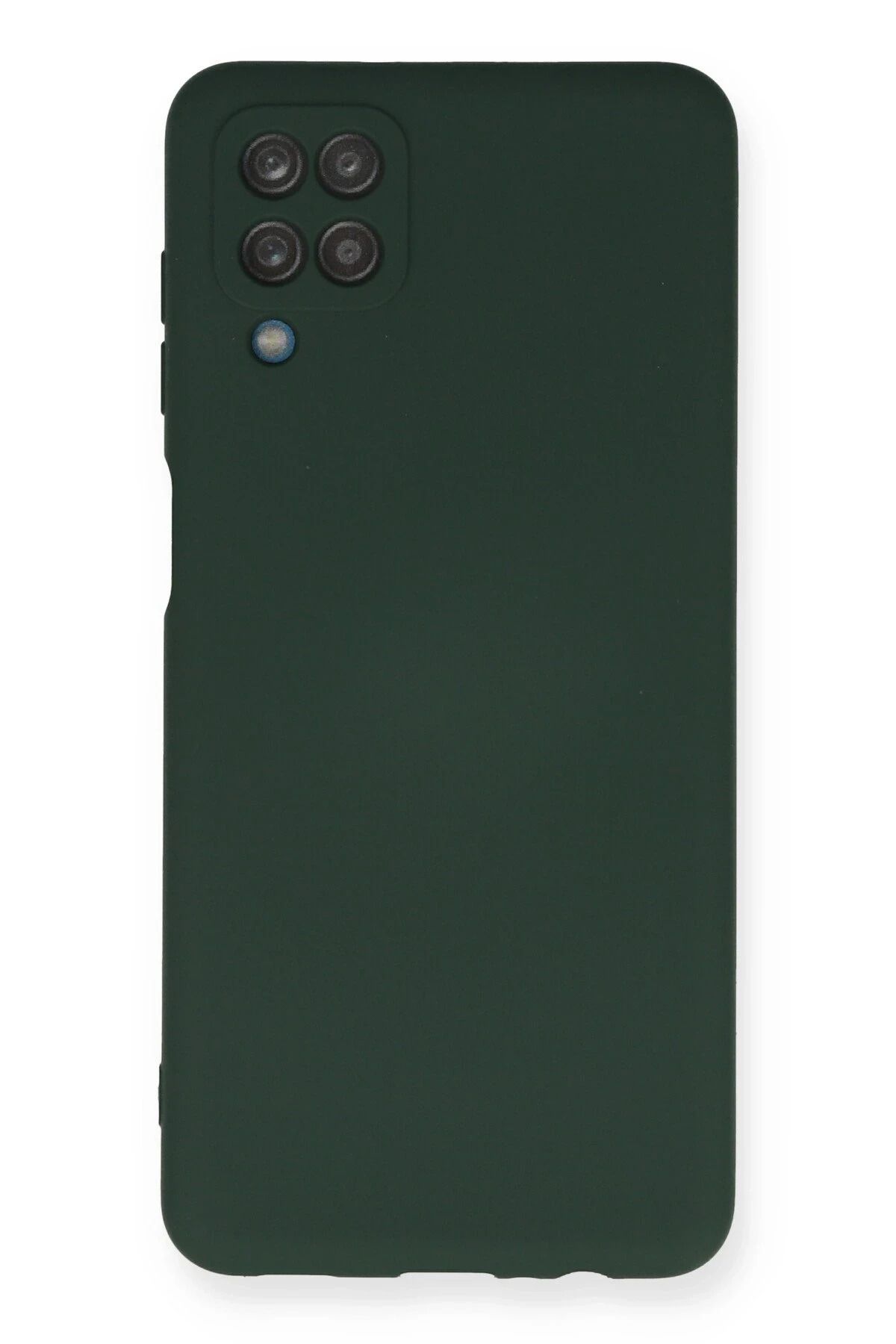 cepmoda Samsung Galaxy A12 / M12 Uyumlu Telefon Kılıfı - Lansman, iÇi Süet/Kadife, Soft - KOYU YEŞİL
