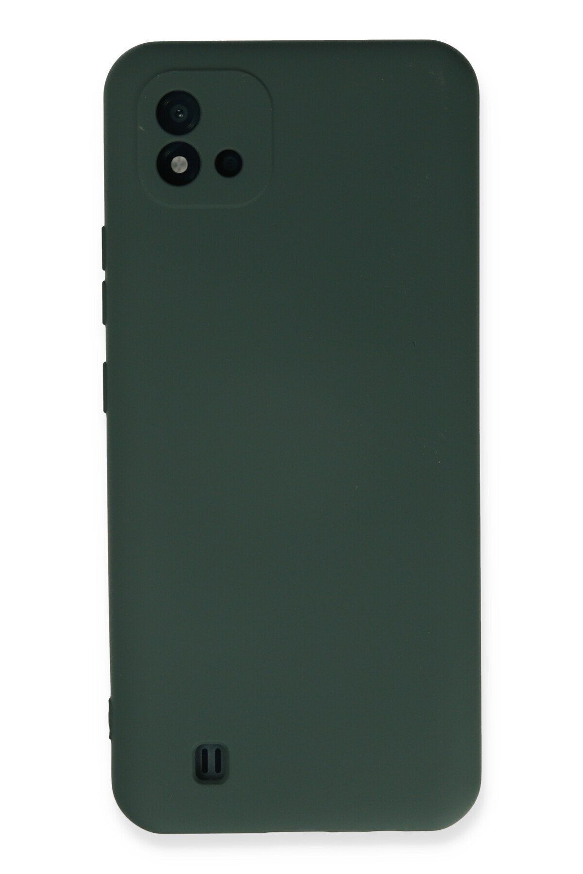 cepmoda Realme C11 2021 Telefon Kılıfı - Lansman, iÇi Süet/Kadife, Soft v2 - KOYU YEŞİL