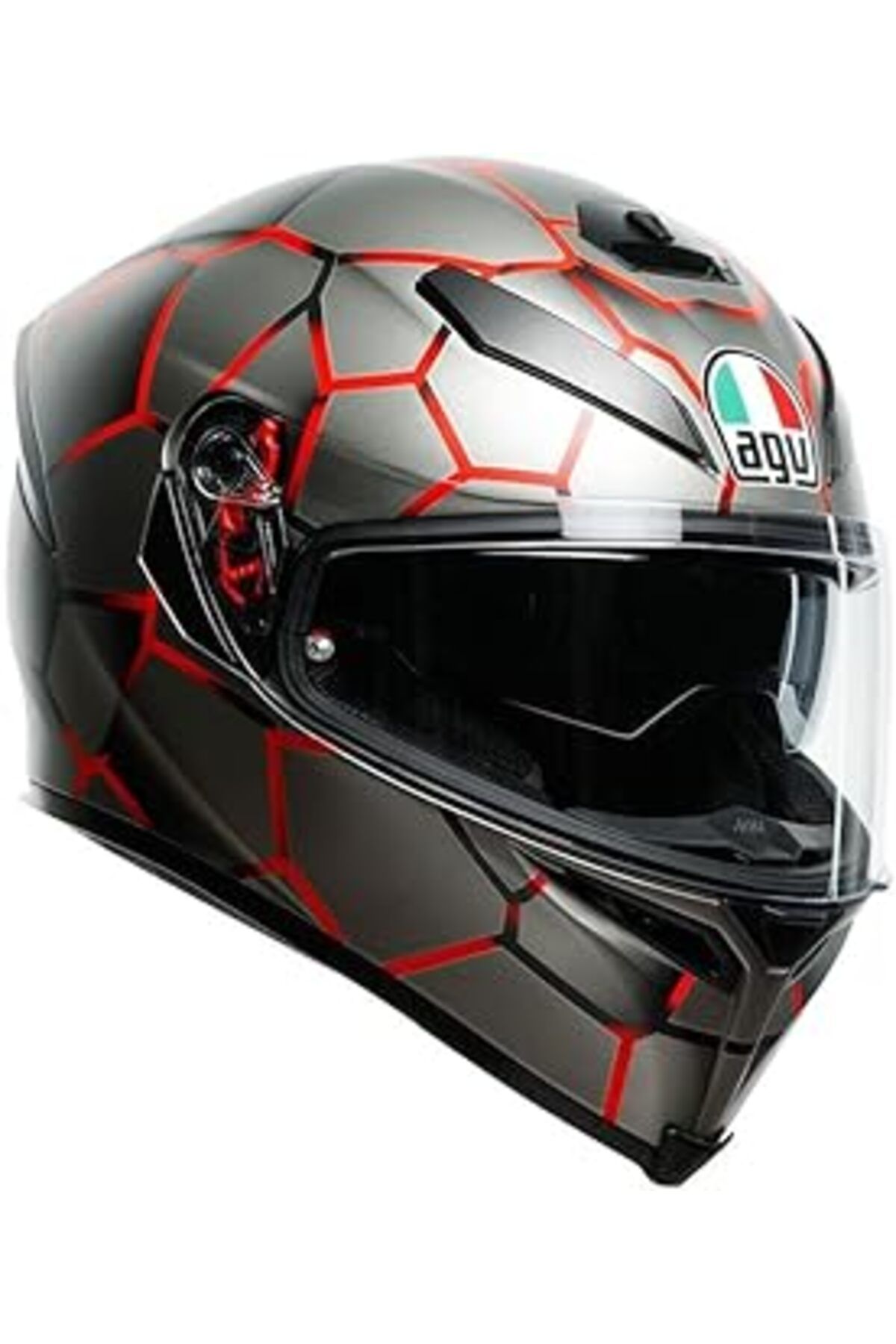 NETWORK ART AGV K5 S Motosiklet Kaskı Multi Kapalı Kask Vulcanum Red MS