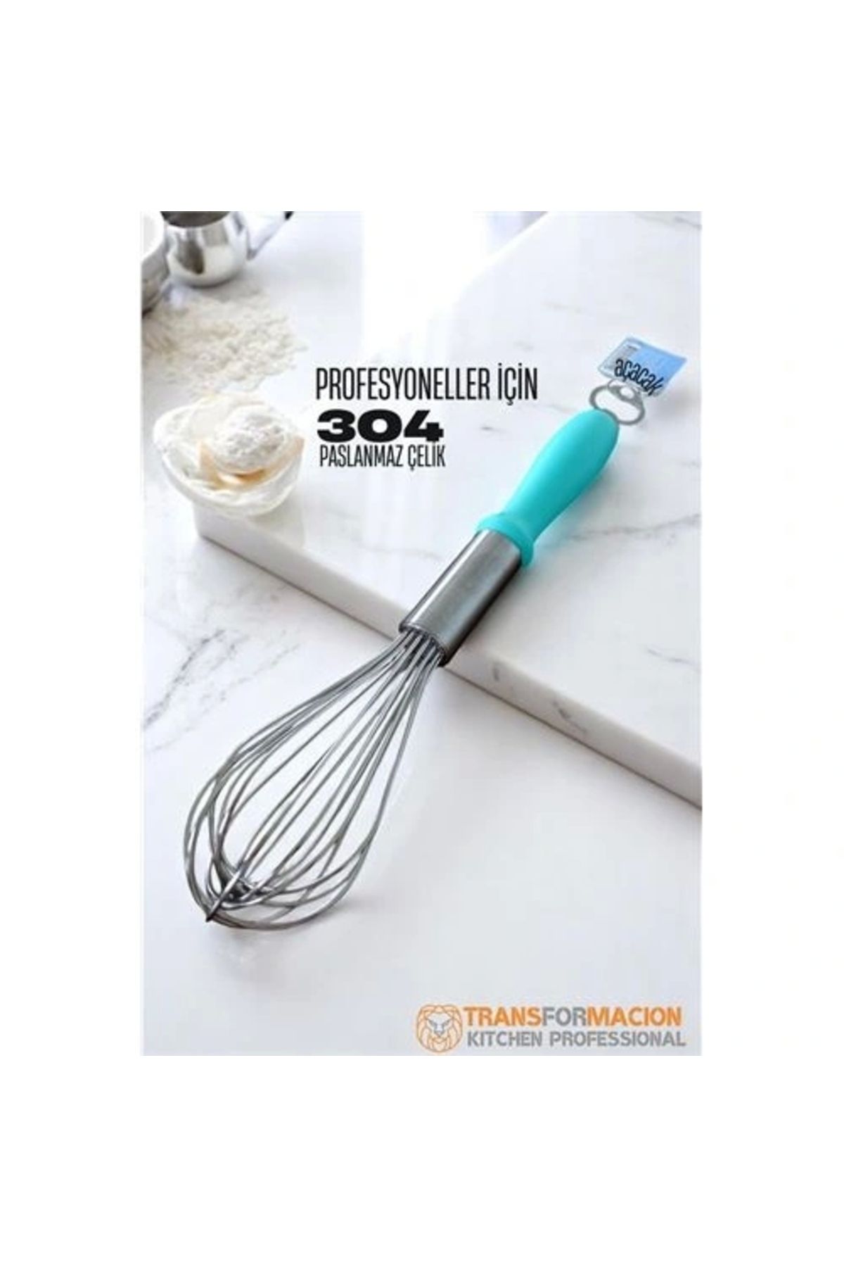 OurStyles Açacaklı Çırpıcı 304 Paslanmaz Çelik Yumurta ve Sos Çırpıcı Çırpma Teli