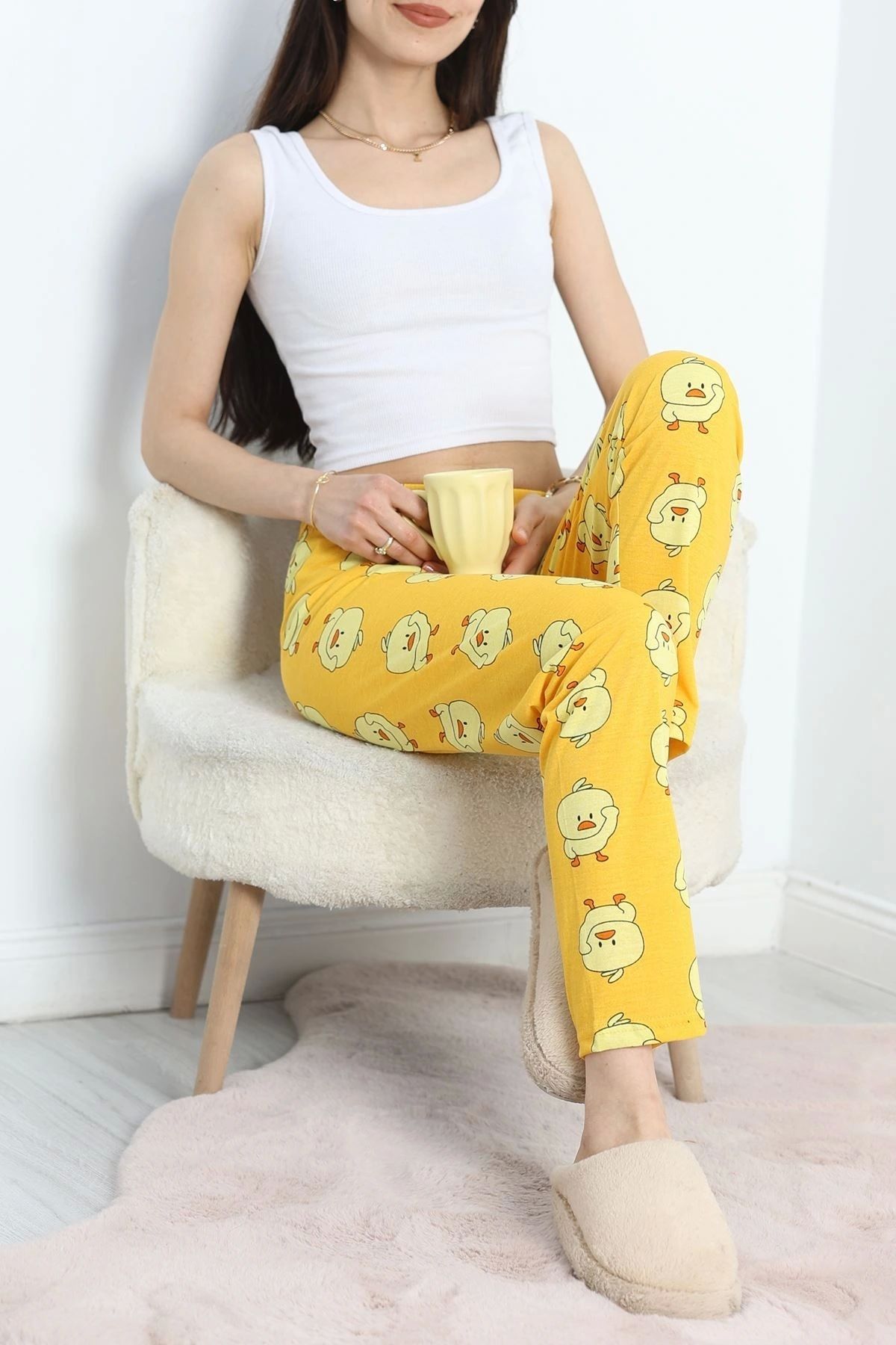 OurStyles Rotasyon Pijama Altı Hardal - 50192.1929.