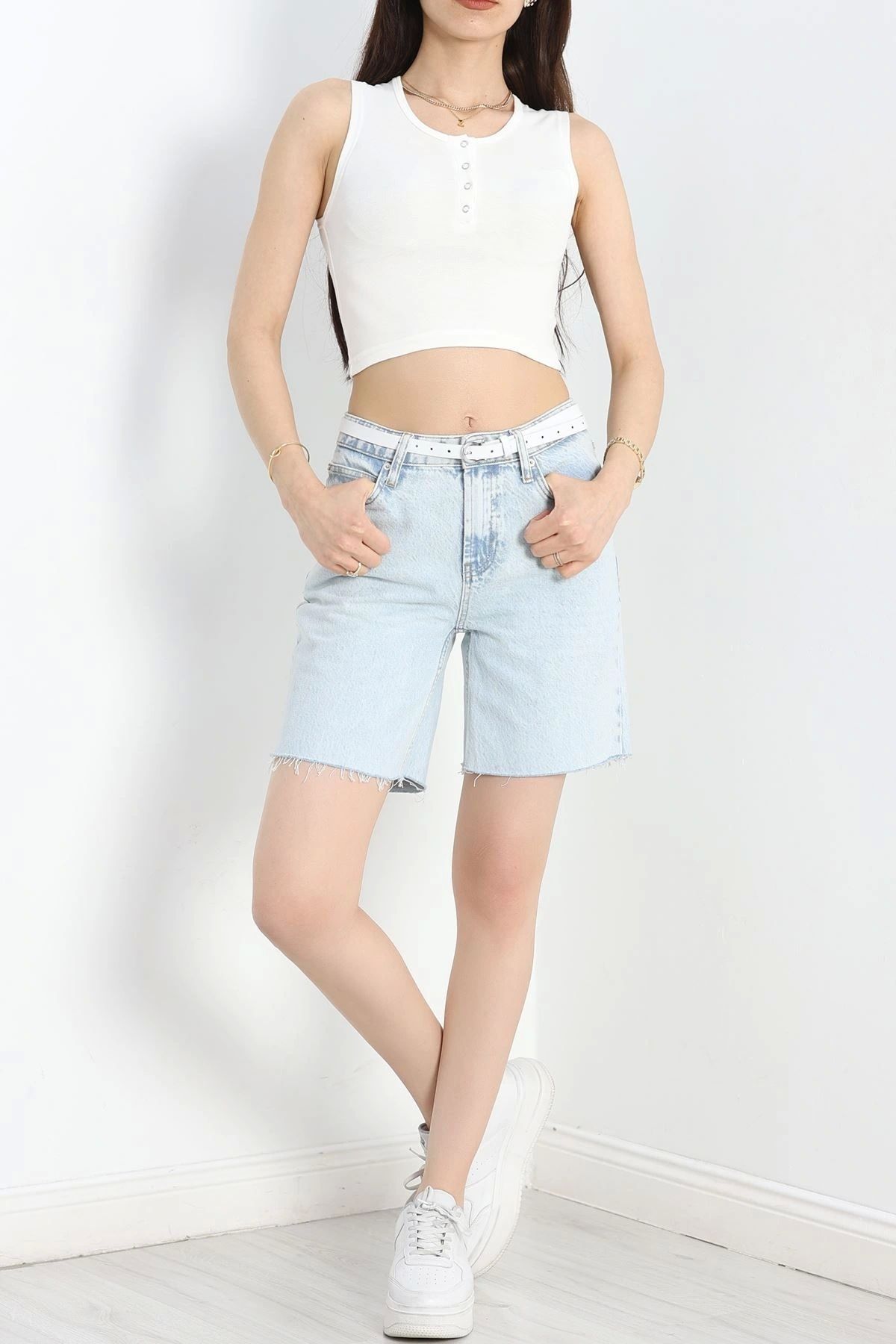 OurStyles Çıtçıtlı Sıfır Kol Body Ekru - 40782.1723.