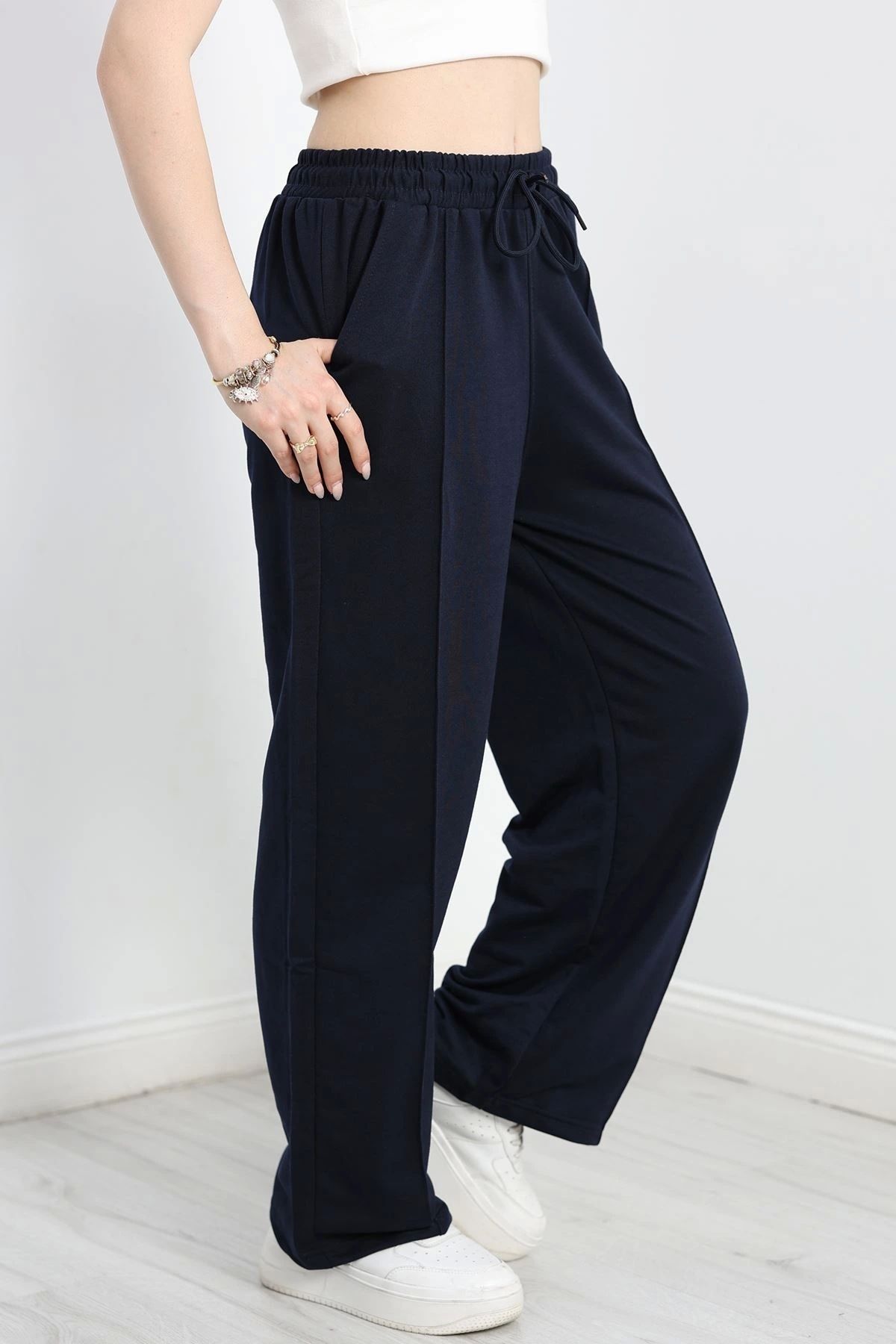 OurStyles Çımalı A Kalite Penye Eşofman Altı Lacivert - 40515.1431.