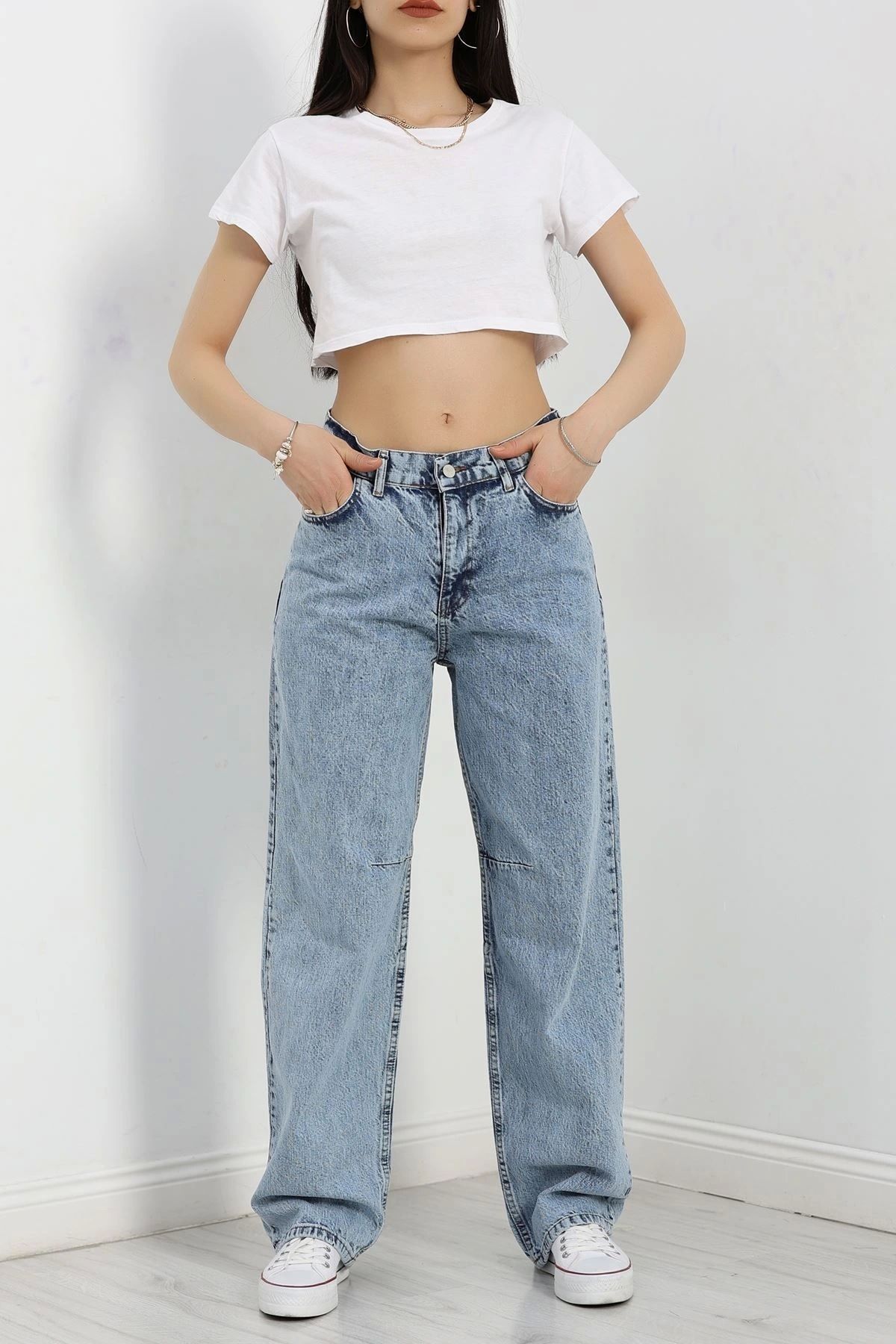 OurStyles Baggy Kot Pantolon Buzmavi - 20906.925.