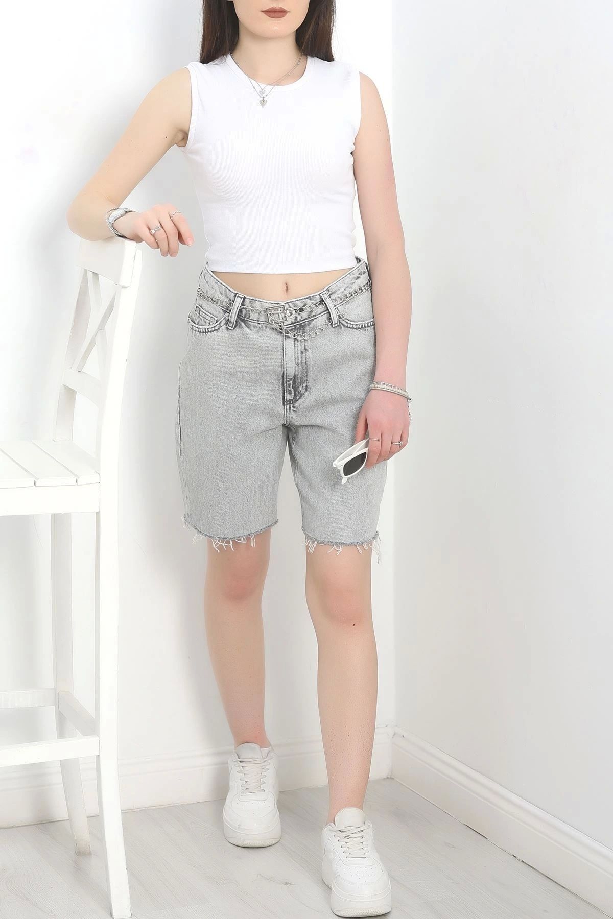 OurStyles Kot Şort Gri - 30310.1590.