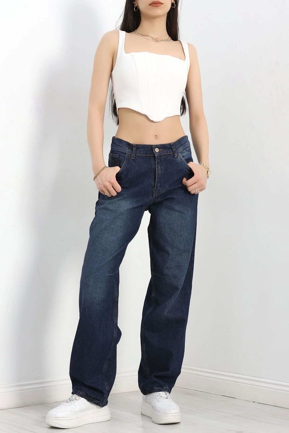 OurStyles Baggy Kot Pantolon Koyumavi1 - 20906.925.