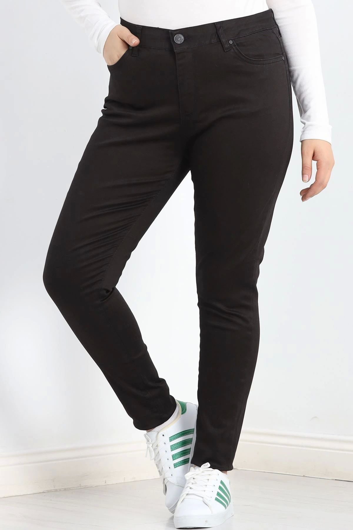 OurStyles Kot Pantolon Battal Beden Siyah1 - 20254.1831.
