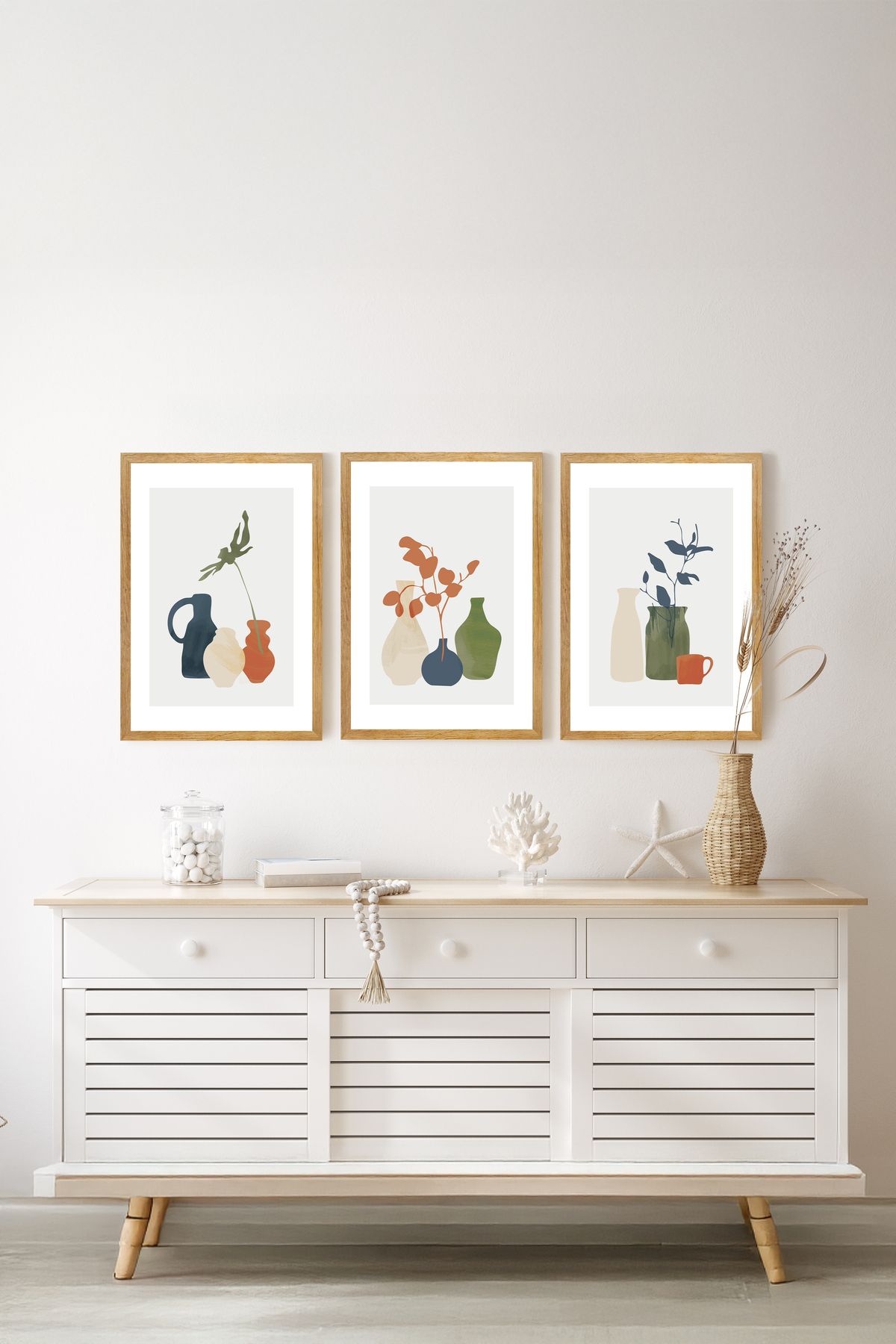 artflow 3 Parça Çerçeve Görünümlü Mdf Tablo Seti