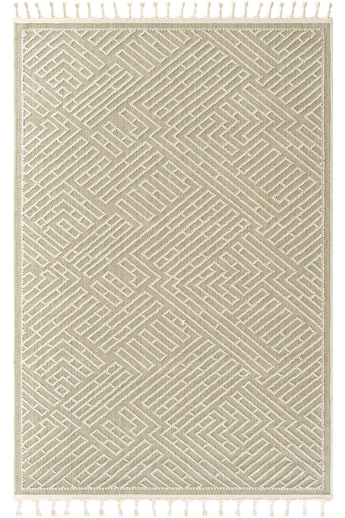Halımax Eko Halı Soho SH 12 Beige Hav Toz Vermez Bukle Makine Halısı Yolluk Bej Mutfak Halısı