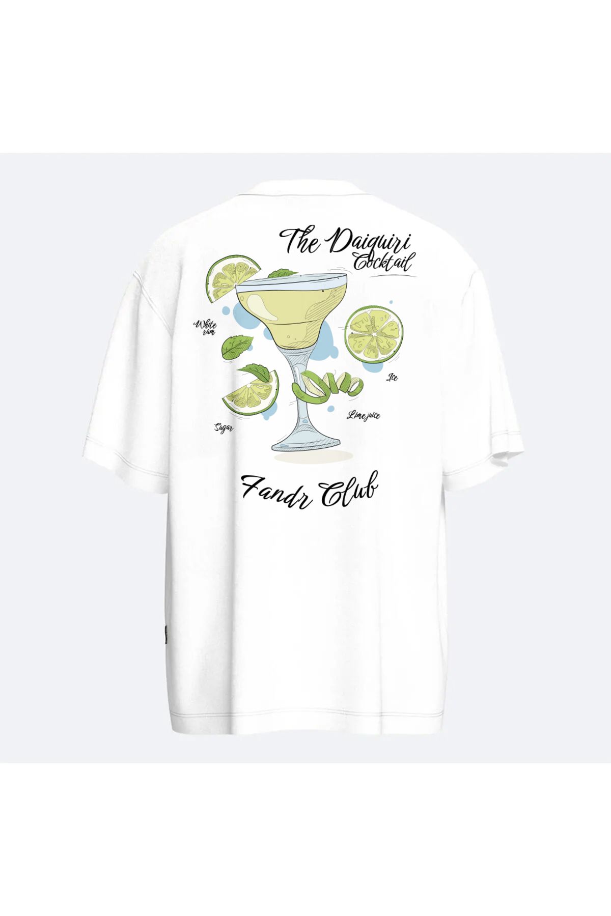 Fandr Store Beyaz Oversize The Daiquiri Cocktail Unisex T-shirt